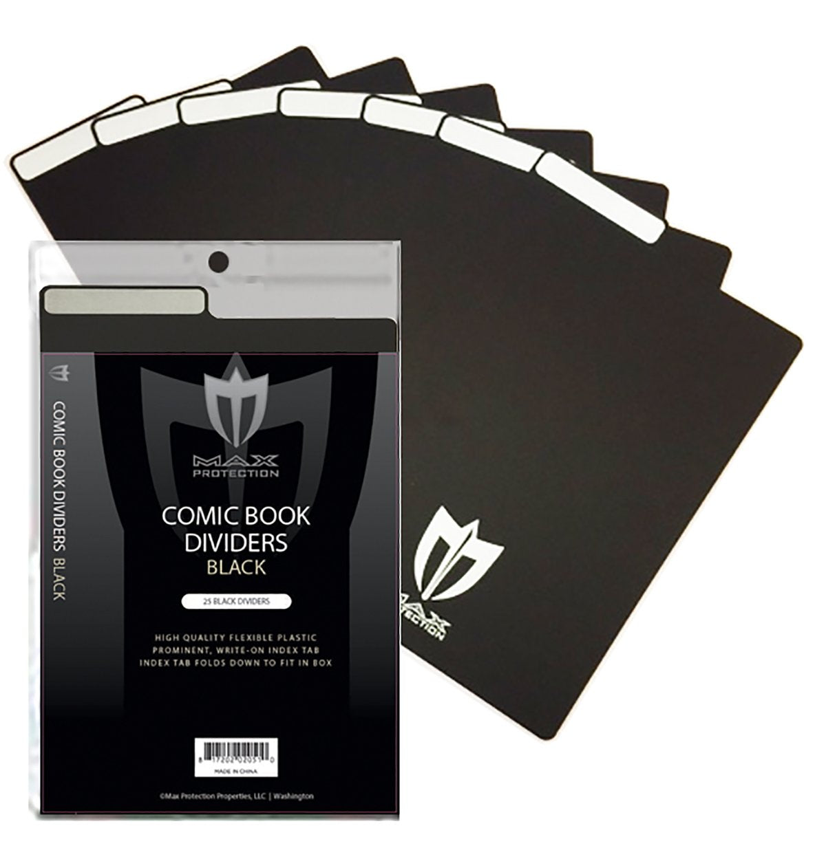 Max Pro Comic Book Dividers - Black - 25ct Pack