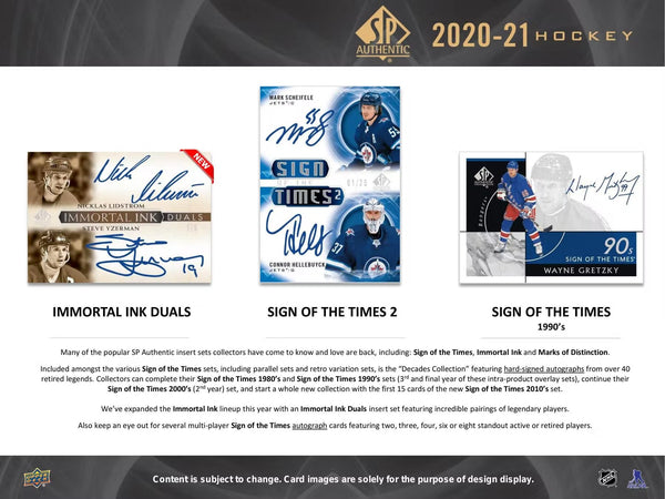 2020-21 Upper Deck SP Authentic Hockey Hobby Box
