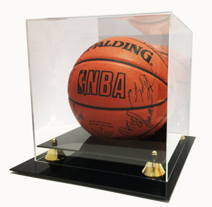 Deluxe Basketball Display Case With Mirror Back