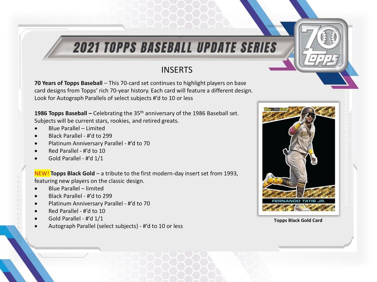 2021 Topps Update Series Baseball Hobby Box | Columbia Sports Cards & More.
